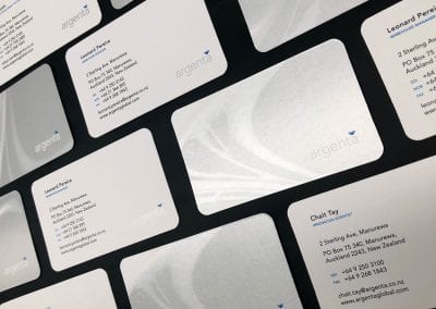 Argenta Shaped Business Cards