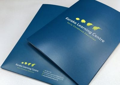 Karaka Learning Centre Presentation Folders