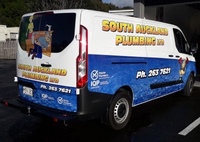 South Auckland Plumbing Partial Vehicle Wrap