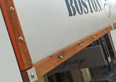 Boston & George Timber Frame Sign