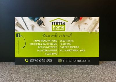 MMA Home Maintenance Site Signage